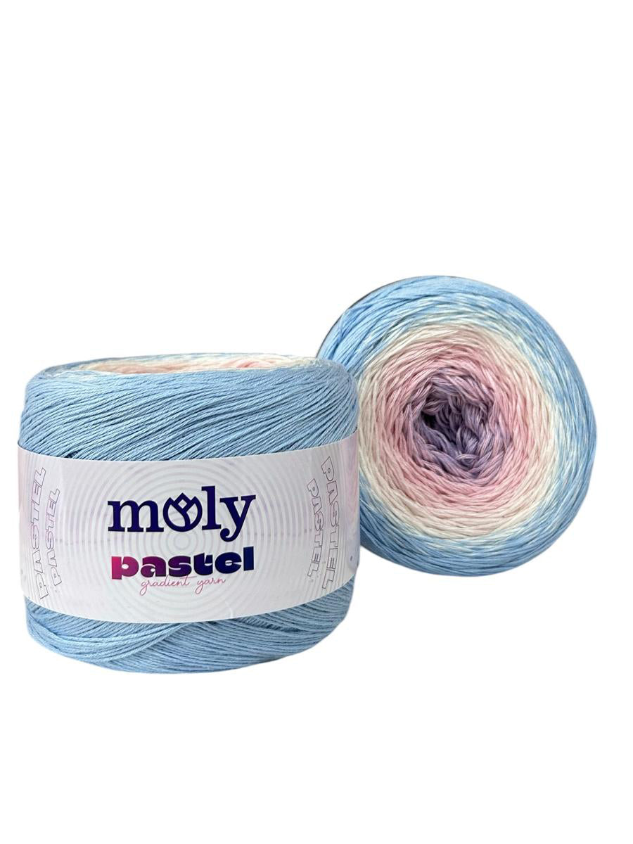 Moly Pastel 1013 renk kodlu 250 g 1000 m el örgü ipliği
