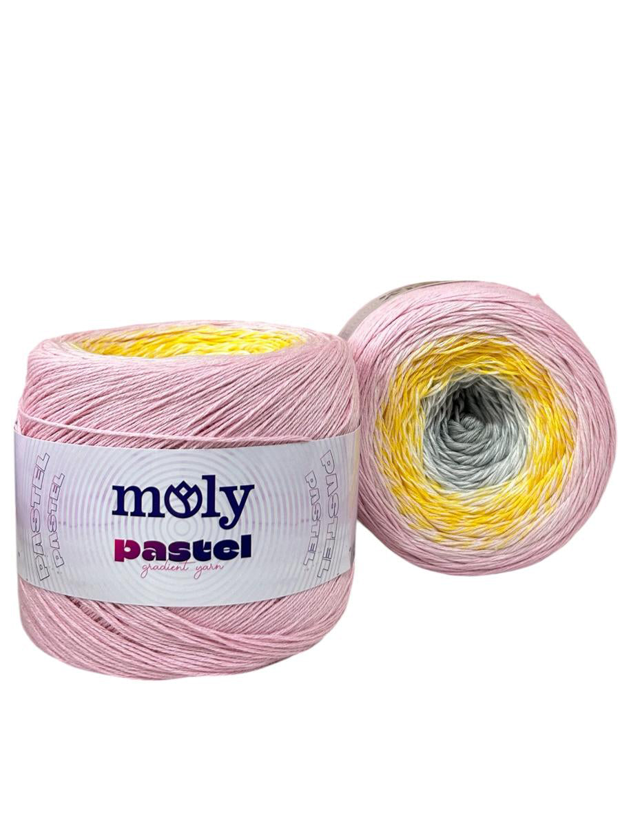 Moly Pastel 1014 renk kodlu 250 g 1000 m el örgü ipliği
