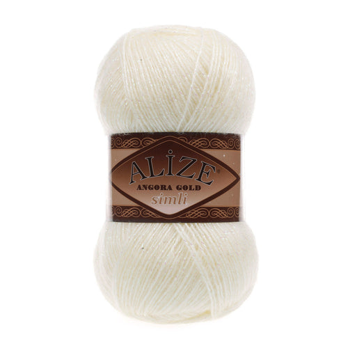 Alize Angora Gold Simli El Örgü İpi - 1 - Hobinest Tuhafiye