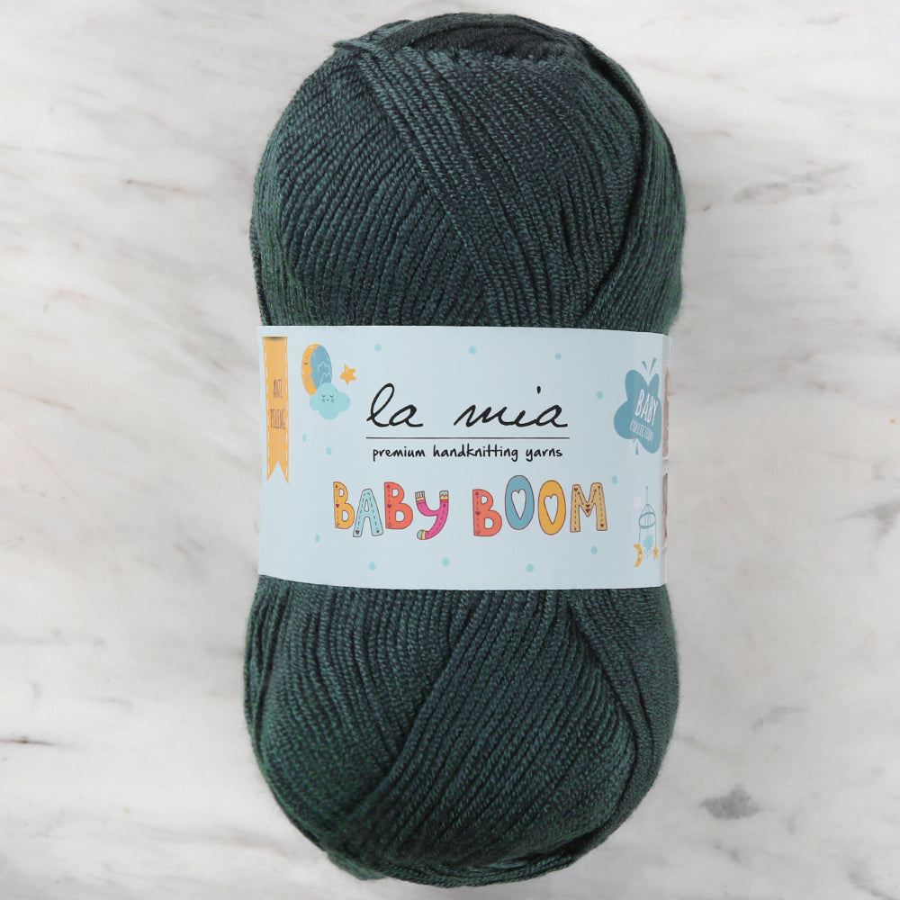 La Mia Baby Boom Koyu Yeşil El Örgü İpi - 1480 - Hobinest Tuhafiye