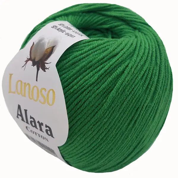 Lanoso Alara 921 Koyu Çimen Yeşili 50 g 140 m örgü ipliği
