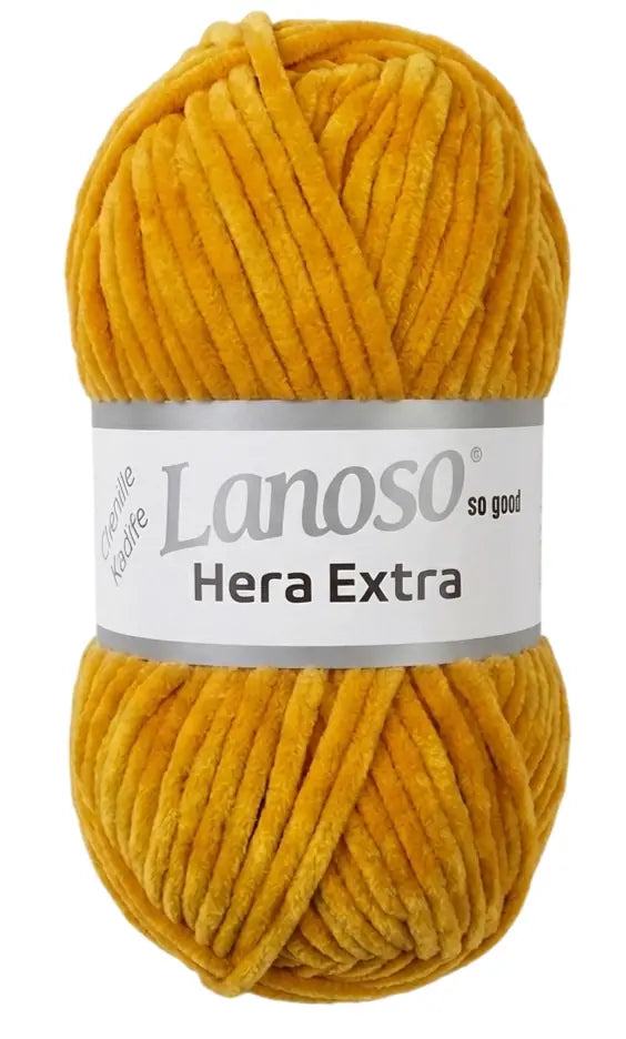 Lanoso Hera Extra 913 Yumurta Sarısı Kadife Örgü İpi 100 g