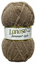 Lanoso Dominant Işıltı 907 Koyu Bej Simli Peluş Örgü İpi 100 g