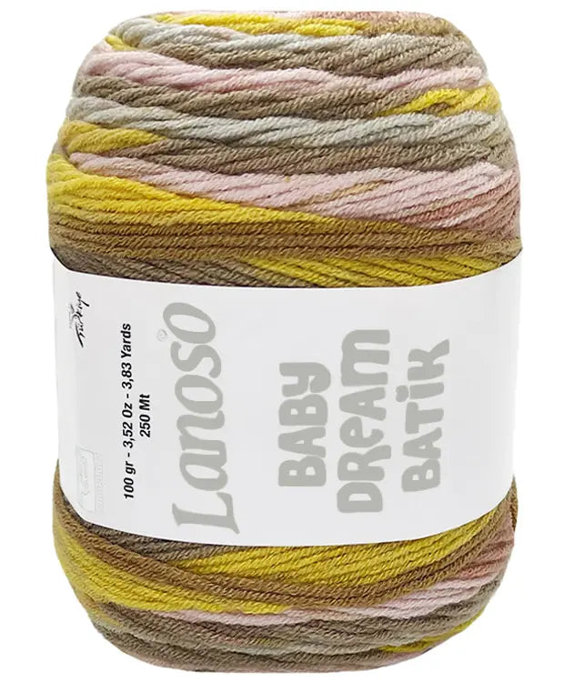 Lanoso Baby Dream Antipilling Batik 750 Batik Bebek Örgü İpi 100 g