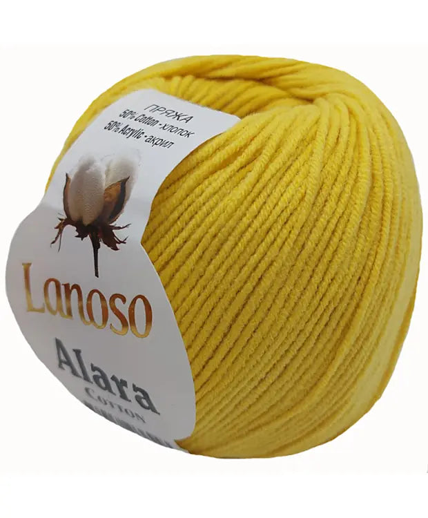 Lanoso Alara 979 Sarı 50 g 140 m örgü ipliği