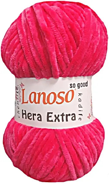 Lanoso Hera Extra 949 Fuşya Kadife Örgü İpi 100 g