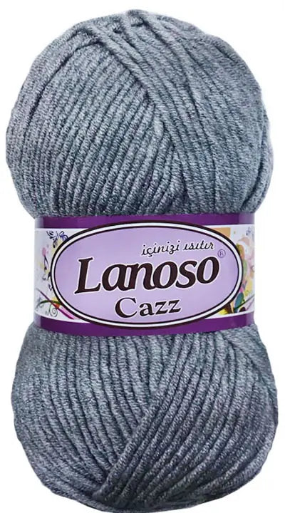 Lanoso Cazz 952 Koyu Gri Akrilik Örgü İpi 100 g