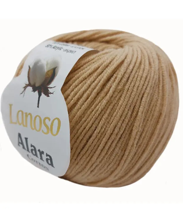 Lanoso Alara 971 Bej Ten 50 g 140 m örgü ipliği