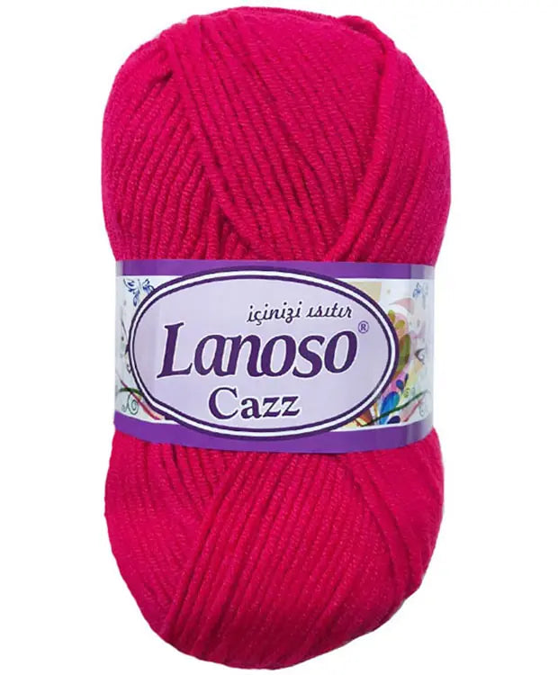 Lanoso Cazz 948 Koyu Fuşya Akrilik Örgü İpi 100 g