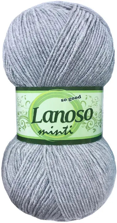 Lanoso Minti 951 Açık Gri Akrilik Örgü İpi 100 g