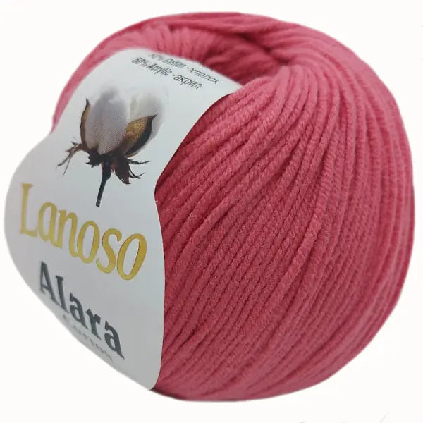 Lanoso Alara 938 Mercan Pembe 50 g 140 m örgü ipliği