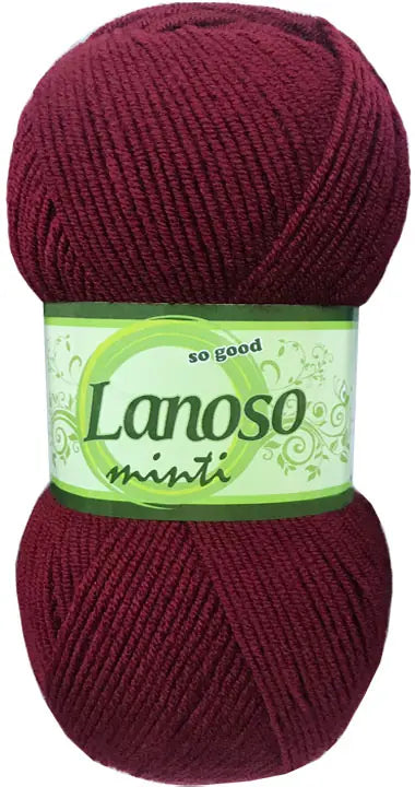 Lanoso Minti 957 Bordo Akrilik Örgü İpi 100 g