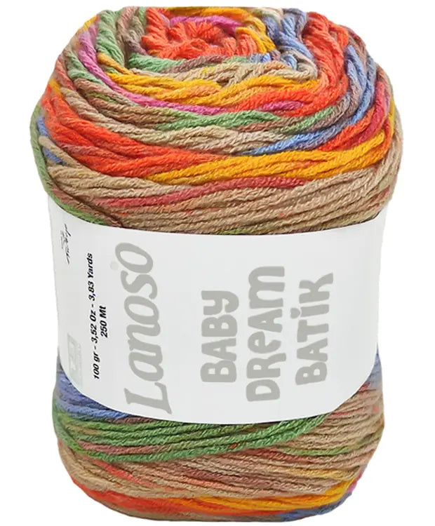 Lanoso Baby Dream Antipilling Batik 743 Batik Bebek Örgü İpi 100 g