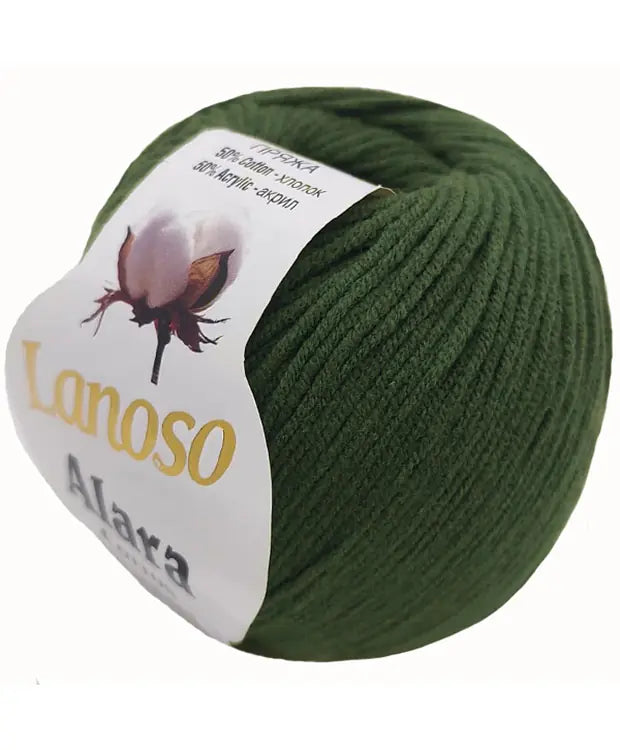 Lanoso Alara 929 Nefti Yeşil 50 g 140 m örgü ipliği