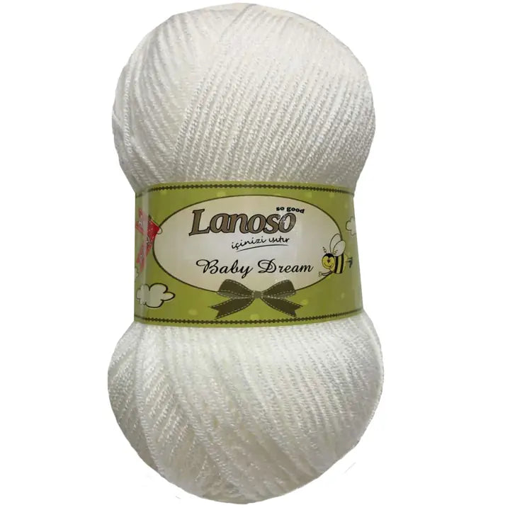 Lanoso Baby Dream Antipilling 901 Krem Bebek Örgü İpi 100 g