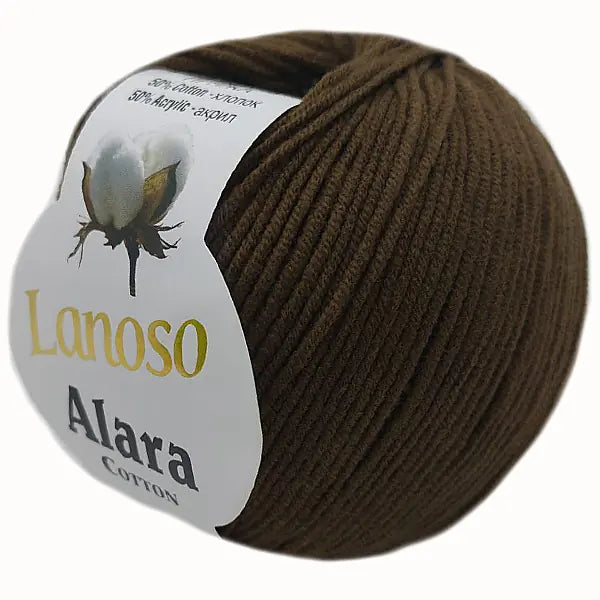 Lanoso Alara 992 Kızıl Kahve 50 g 140 m örgü ipliği