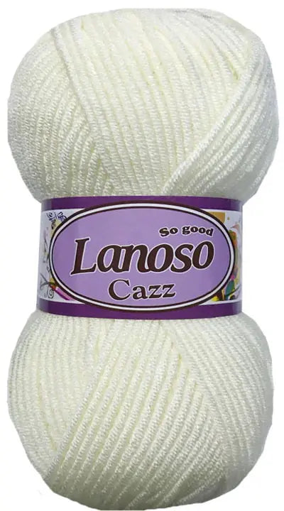 Lanoso Cazz 902 Ekru Akrilik Örgü İpi 100 g