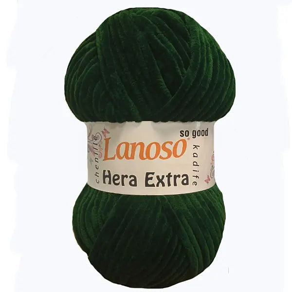 Lanoso Hera Extra 930 Zümrüt Yeşili Kadife Örgü İpi 100 g