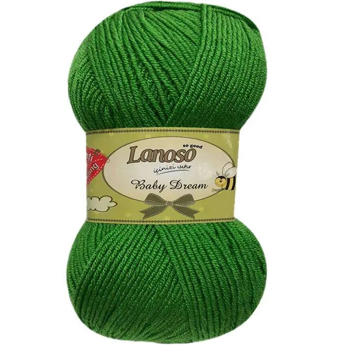 Lanoso Baby Dream Antipilling 912 Çimen Yeşili Bebek Örgü İpi 100 g