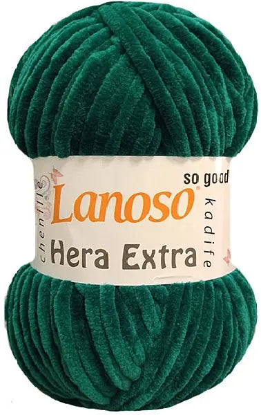 Lanoso Hera Extra 918 Petrol Yeşili Kadife Örgü İpi 100 g