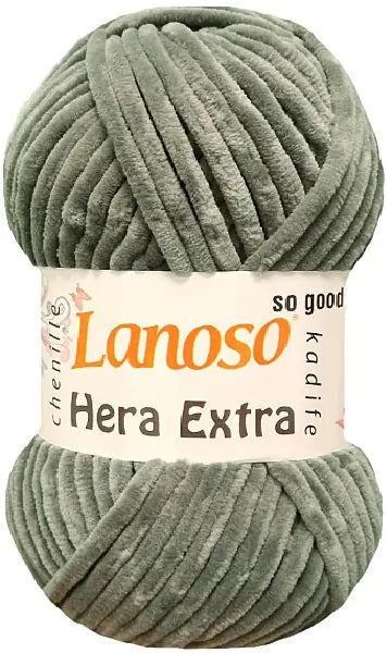 Lanoso Hera Extra 952 Gri Kadife Örgü İpi 100 g