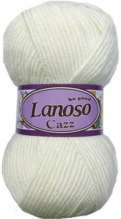 Lanoso Cazz 901 Krem Akrilik Örgü İpi 100 g