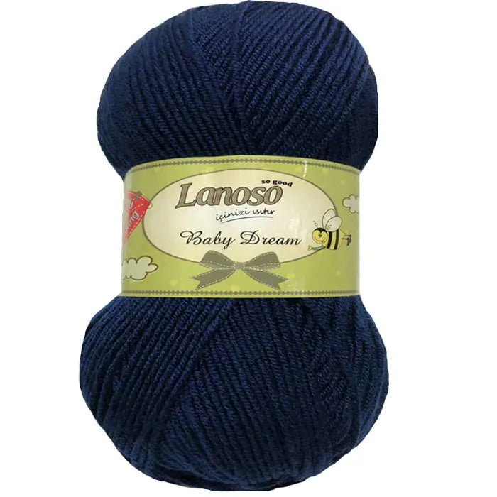 Lanoso Baby Dream Antipilling 958 Lacivert Bebek Örgü İpi 100 g