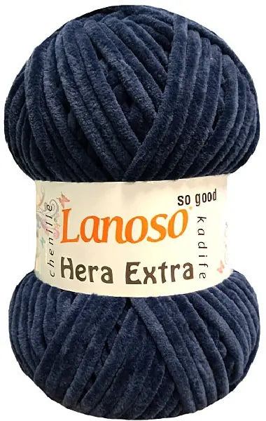 Lanoso Hera Extra 958 Lacivert Kadife Örgü İpi 100 g