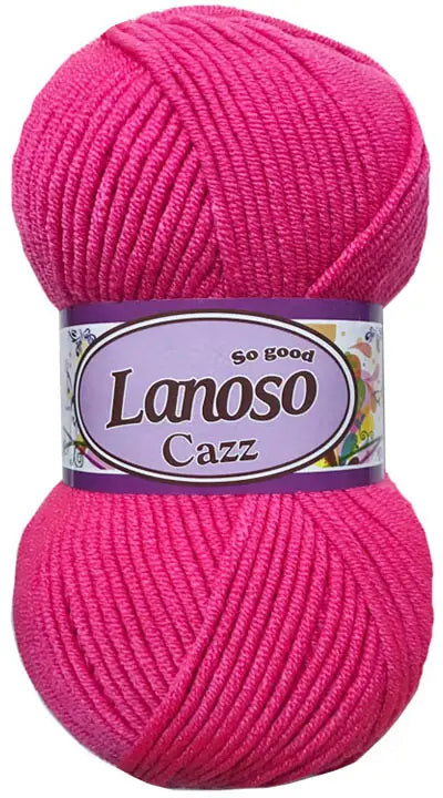 Lanoso Cazz 946 Fuşya Akrilik Örgü İpi 100 g