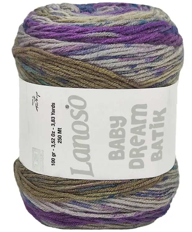 Lanoso Baby Dream Antipilling Batik 745 Batik Bebek Örgü İpi 100 g