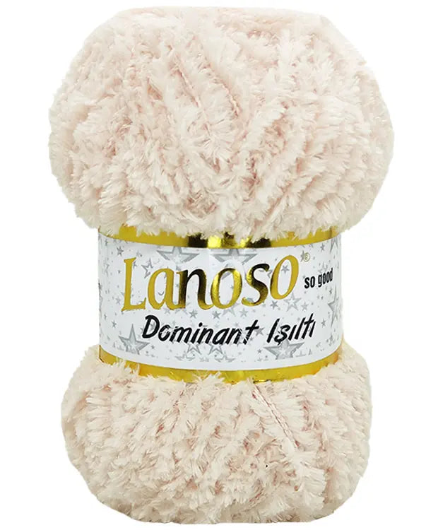 Lanoso Dominant Işıltı 932 Açık Pembe Simli Peluş Örgü İpi 100 g