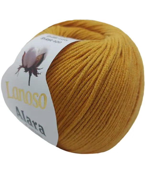Lanoso Alara 903 Hardal 50 g 140 m örgü ipliği