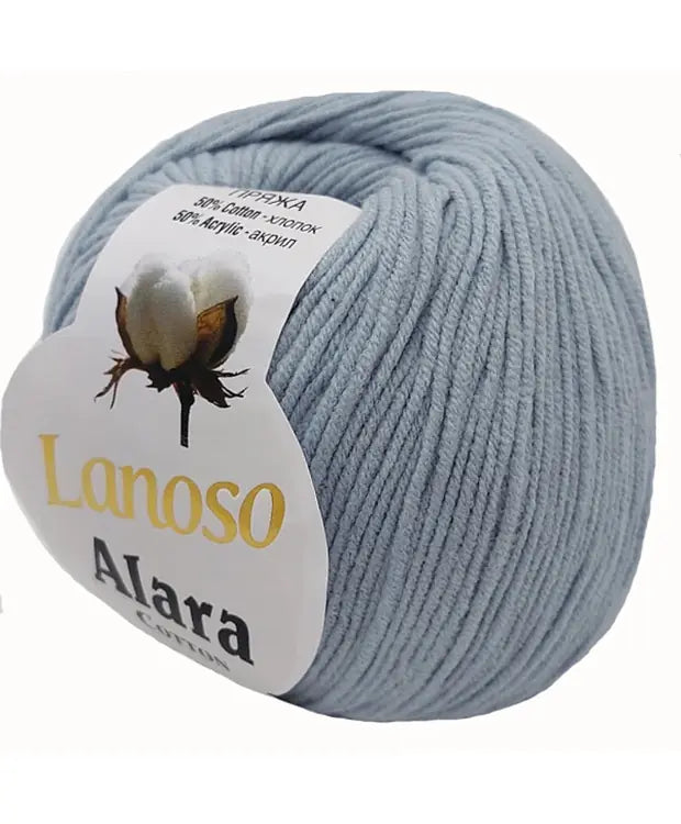 Lanoso Alara 940 Buz Mavisi 50 g 140 m örgü ipliği