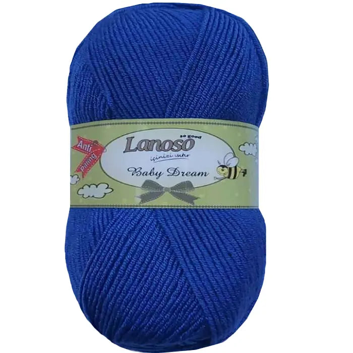 Lanoso Baby Dream Antipilling 954 Saks Mavisi Bebek Örgü İpi 100 g