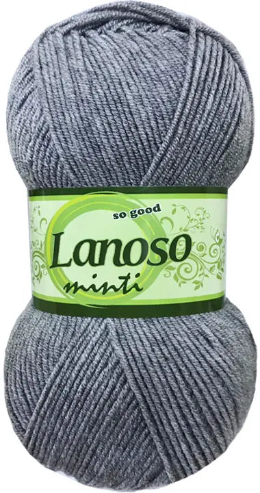 Lanoso Minti 952 Gri Akrilik Örgü İpi 100 g