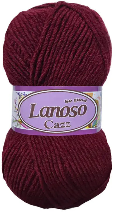 Lanoso Cazz 957 Bordo Akrilik Örgü İpi 100 g