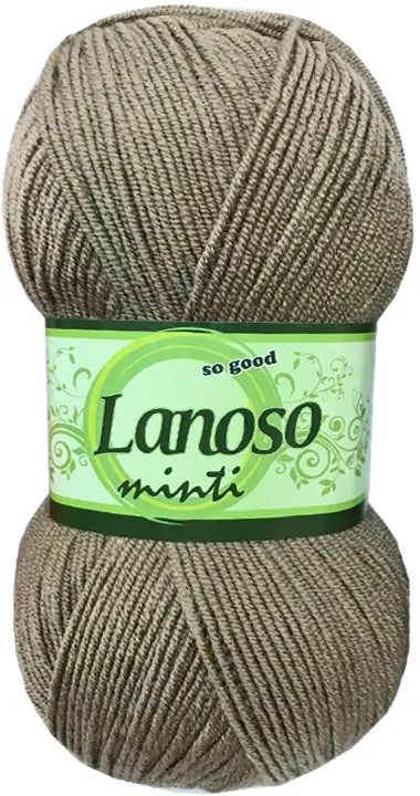 Lanoso Minti 909 Açık Kahve Akrilik Örgü İpi 100 g