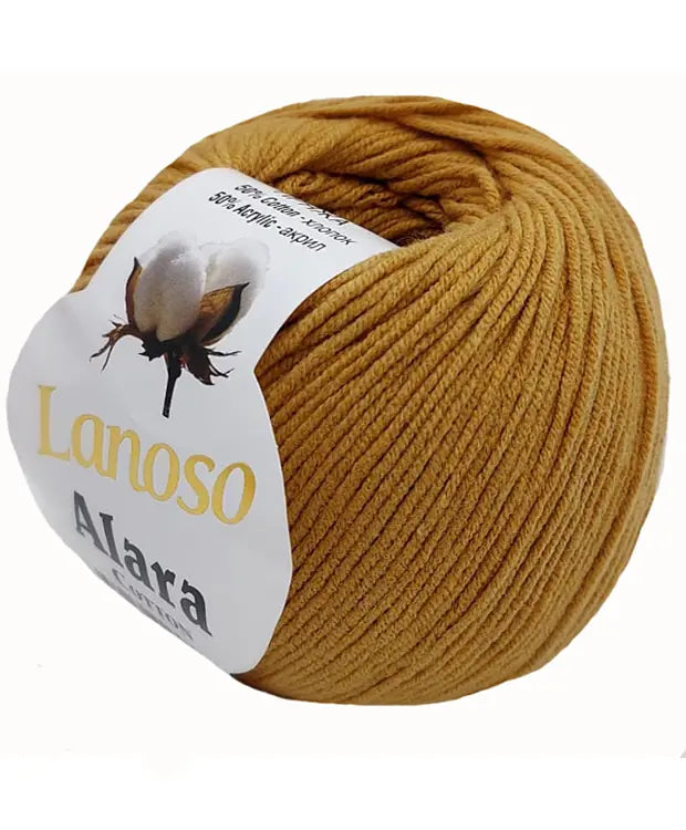 Lanoso Alara 910 Camel 50 g 140 m örgü ipliği