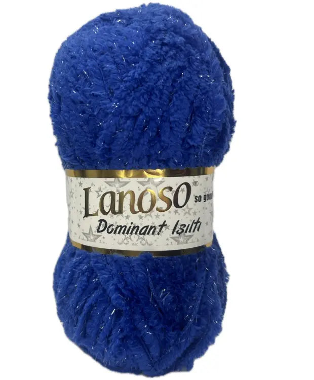 Lanoso Dominant Işıltı 958 Lacivert Simli Peluş Örgü İpi 100 g