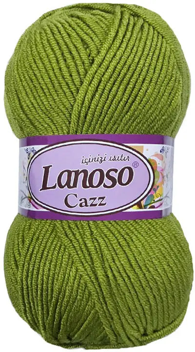 Lanoso Cazz 912 Kına Yeşili Akrilik Örgü İpi 100 g