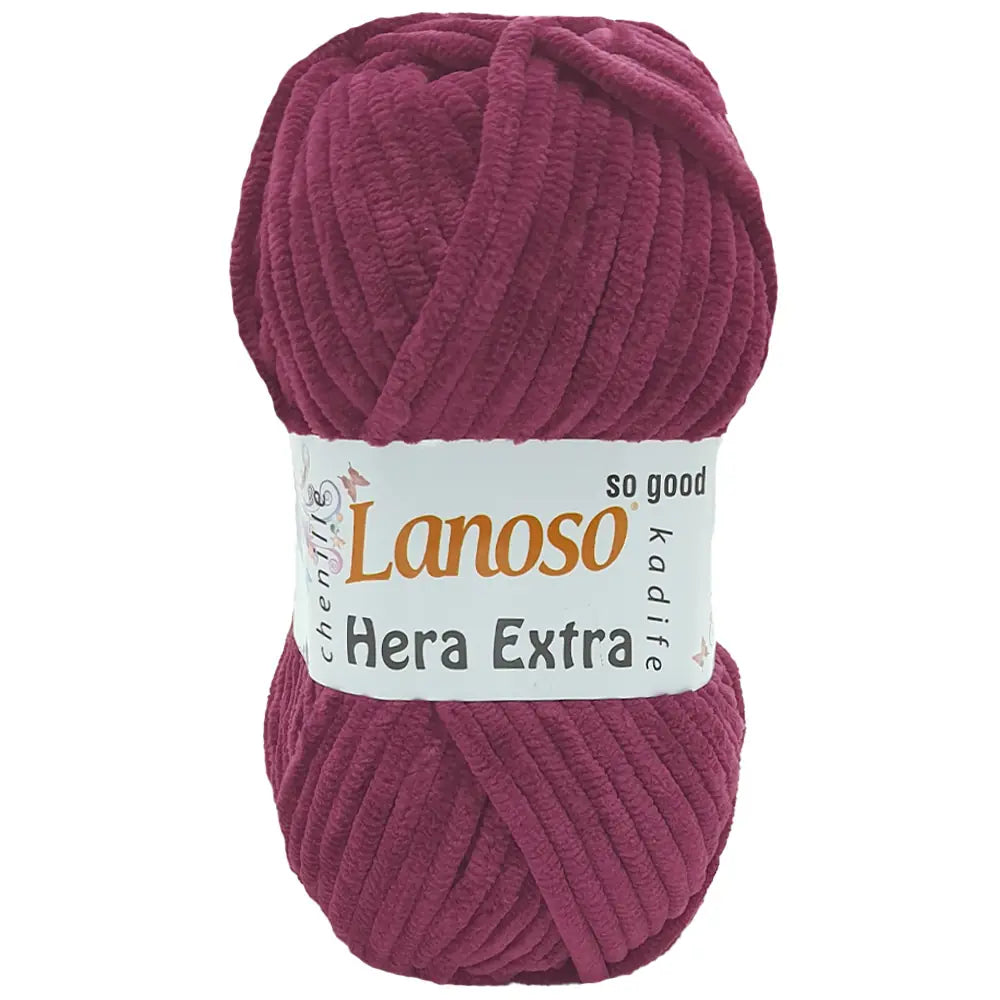 Lanoso Hera Extra 959 Mürdüm Kadife Örgü İpi 100 g