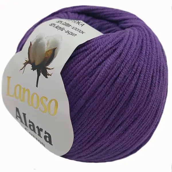 Lanoso Alara 944 Mor 50 g 140 m örgü ipliği