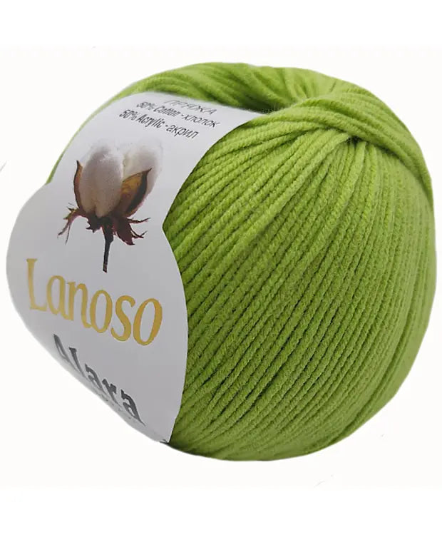 Lanoso Alara 911 Fıstık Yeşili 50 g 140 m örgü ipliği