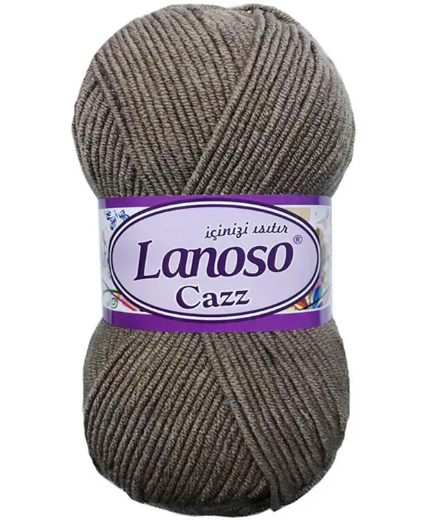 Lanoso Cazz 909 Açık Kahve Akrilik Örgü İpi 100 g