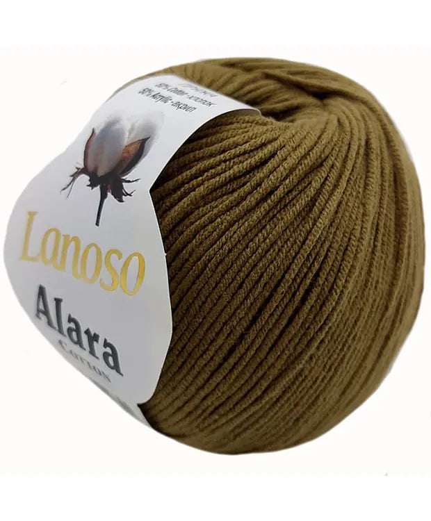Lanoso Alara 908 Koyu Camel 50 g 140 m örgü ipliği