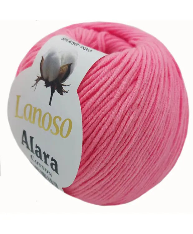 Lanoso Alara 931 Orkide Pembe 50 g 140 m örgü ipliği