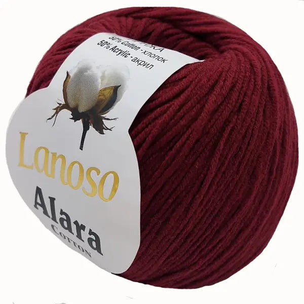 Lanoso Alara 957 Bordo 50 g 140 m örgü ipliği