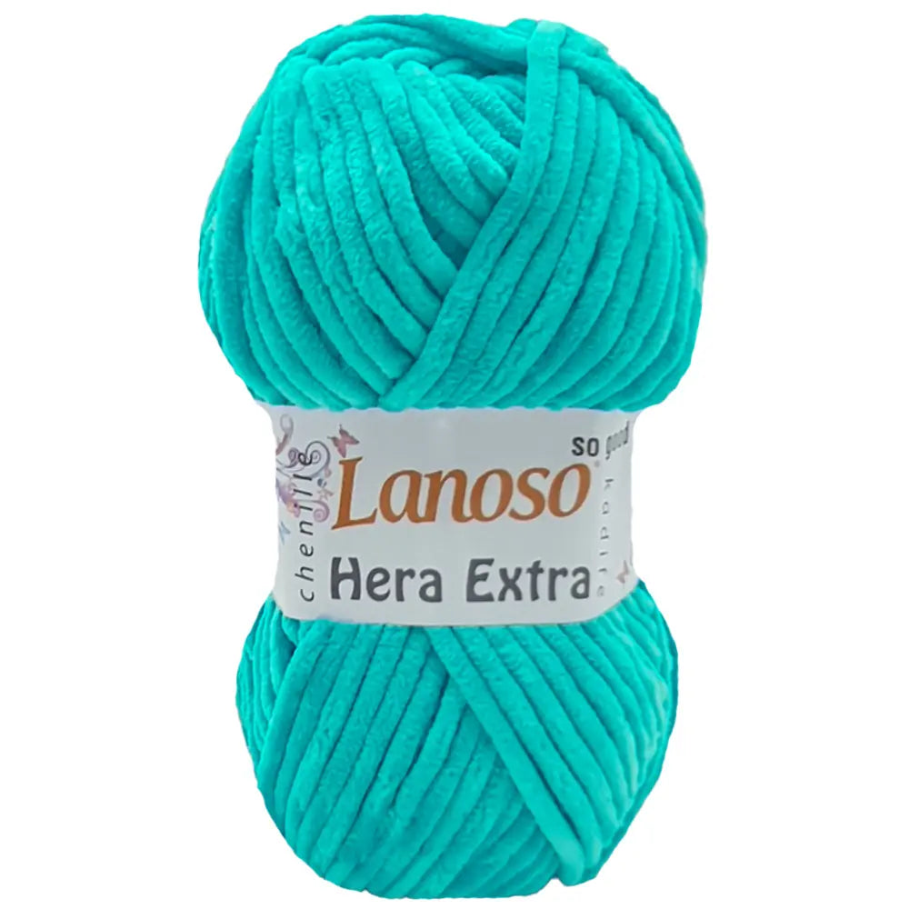 Lanoso Hera Extra 916 Turkuaz Kadife Örgü İpi 100 g