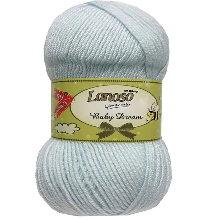 Lanoso Baby Dream Antipilling 971 Buz Mavisi Bebek Örgü İpi 100 g