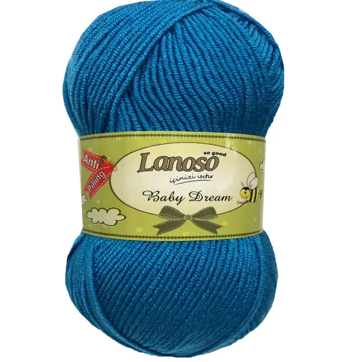 Lanoso Baby Dream Antipilling 917 Petrol Mavisi Bebek Örgü İpi 100 g